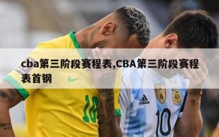 cba第三阶段赛程表,CBA第三阶段赛程表首钢